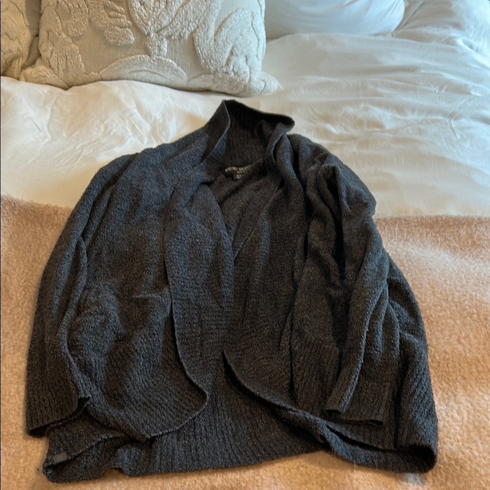 Cozy Black Open Cardigan